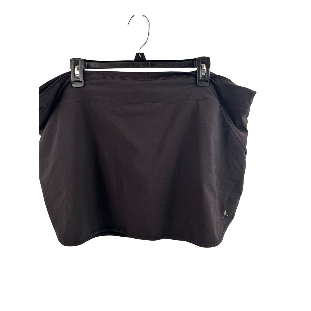 Danskin Now Athletic Skort XXL 20 Black Dri-More Pocket Activewear Womens